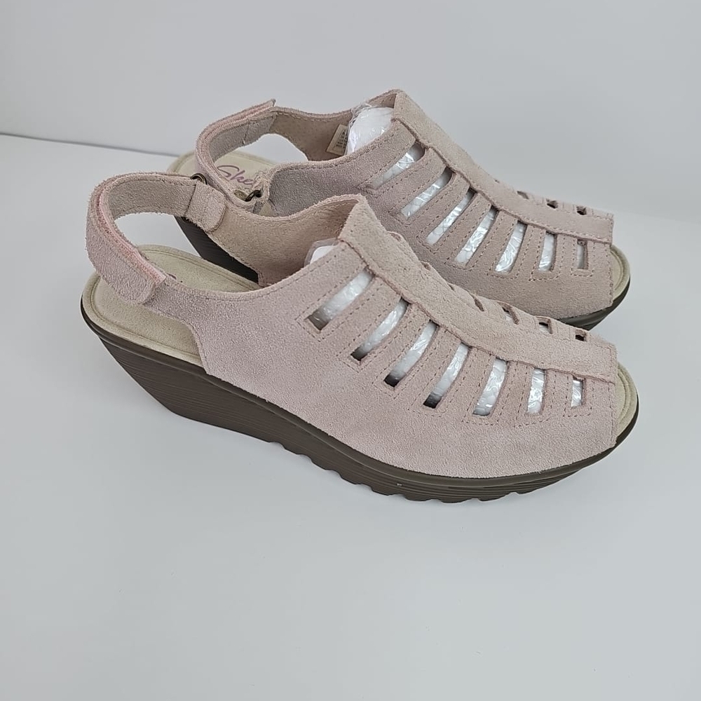 Skechers Light Pink Wedge Sandals